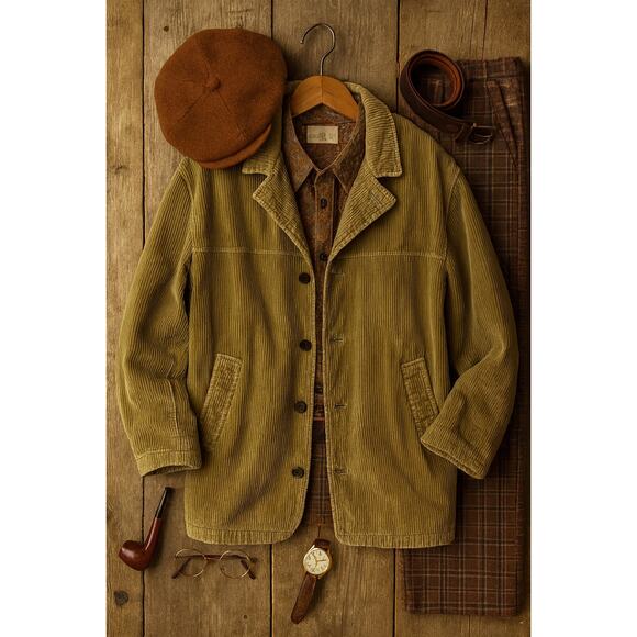 bill blass Jackets & Blazers - Vintage Bill Blass Jacket Coat Corduroy Men’s Medium Retro Grunge 90s Med